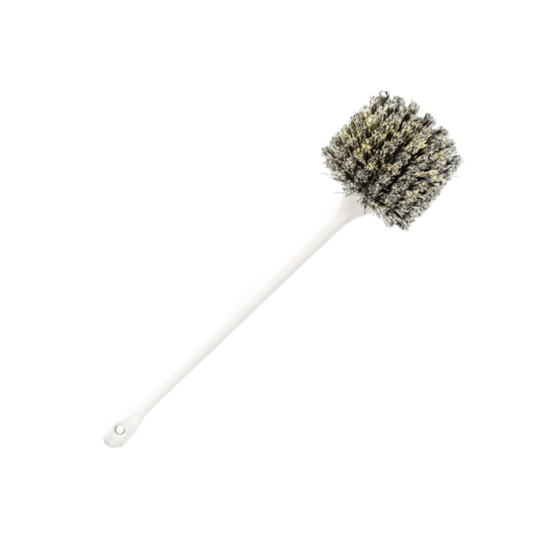 A bottle of Hi - Tech General Purpose Long Handle Brush - Salt and Pepper on a white background.