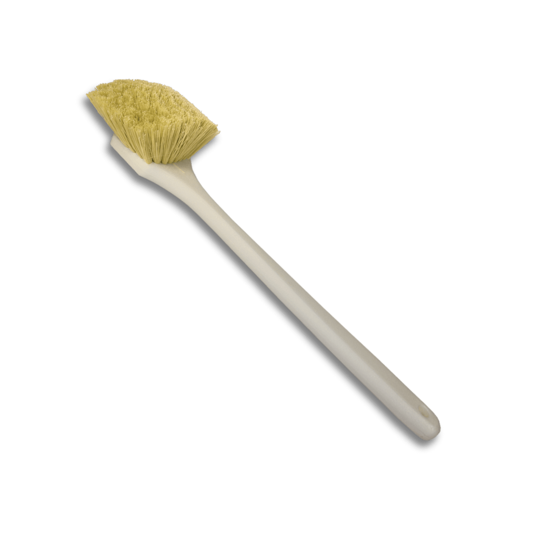 A bottle of Hi - Tech General Purpose Long Handle Brush - Tan on a white background.
