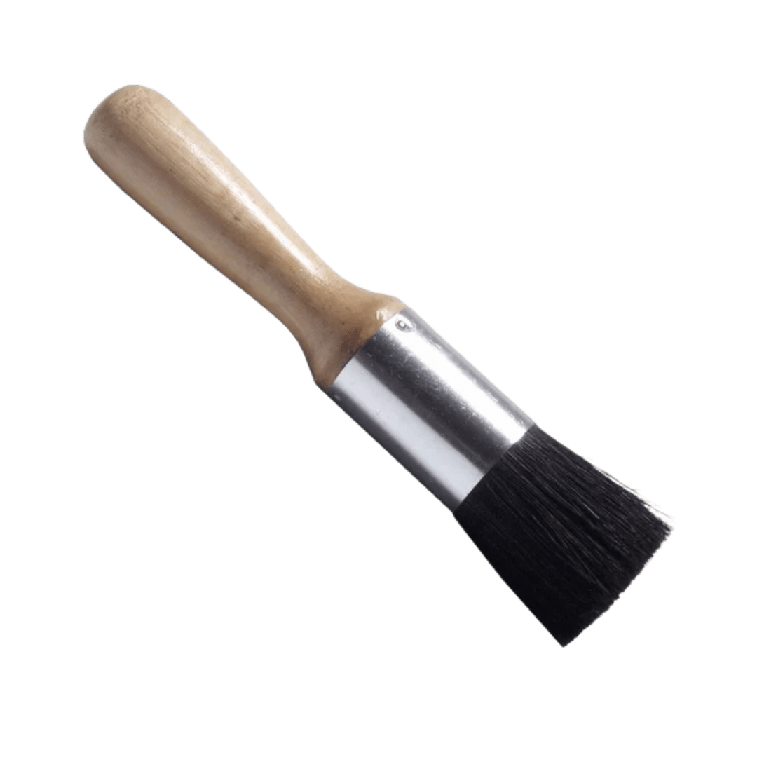 A bottle of Hi - Tech Horsehair Vent Brush on a white background.