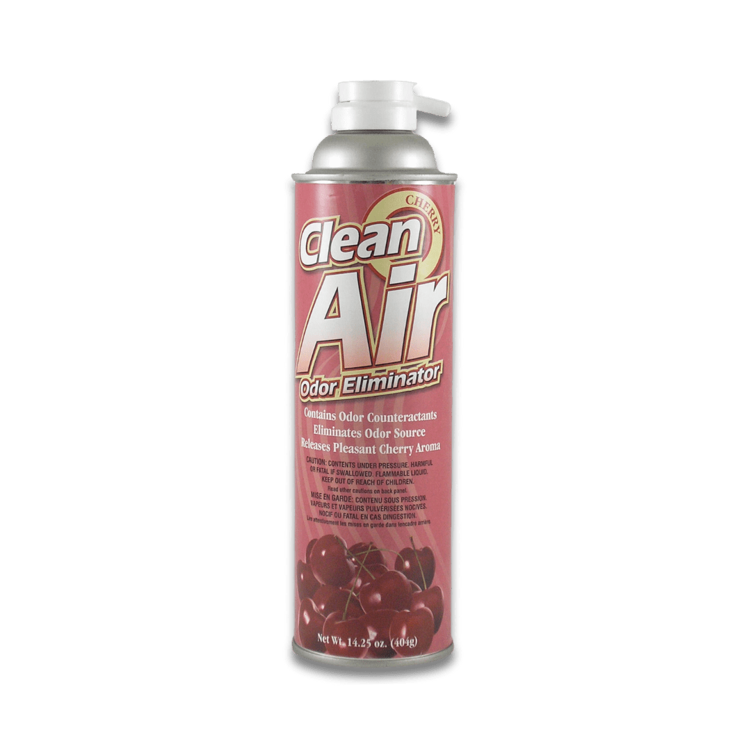A bottle of Hi - Tech Clean Air Odor Eliminator on a white background.