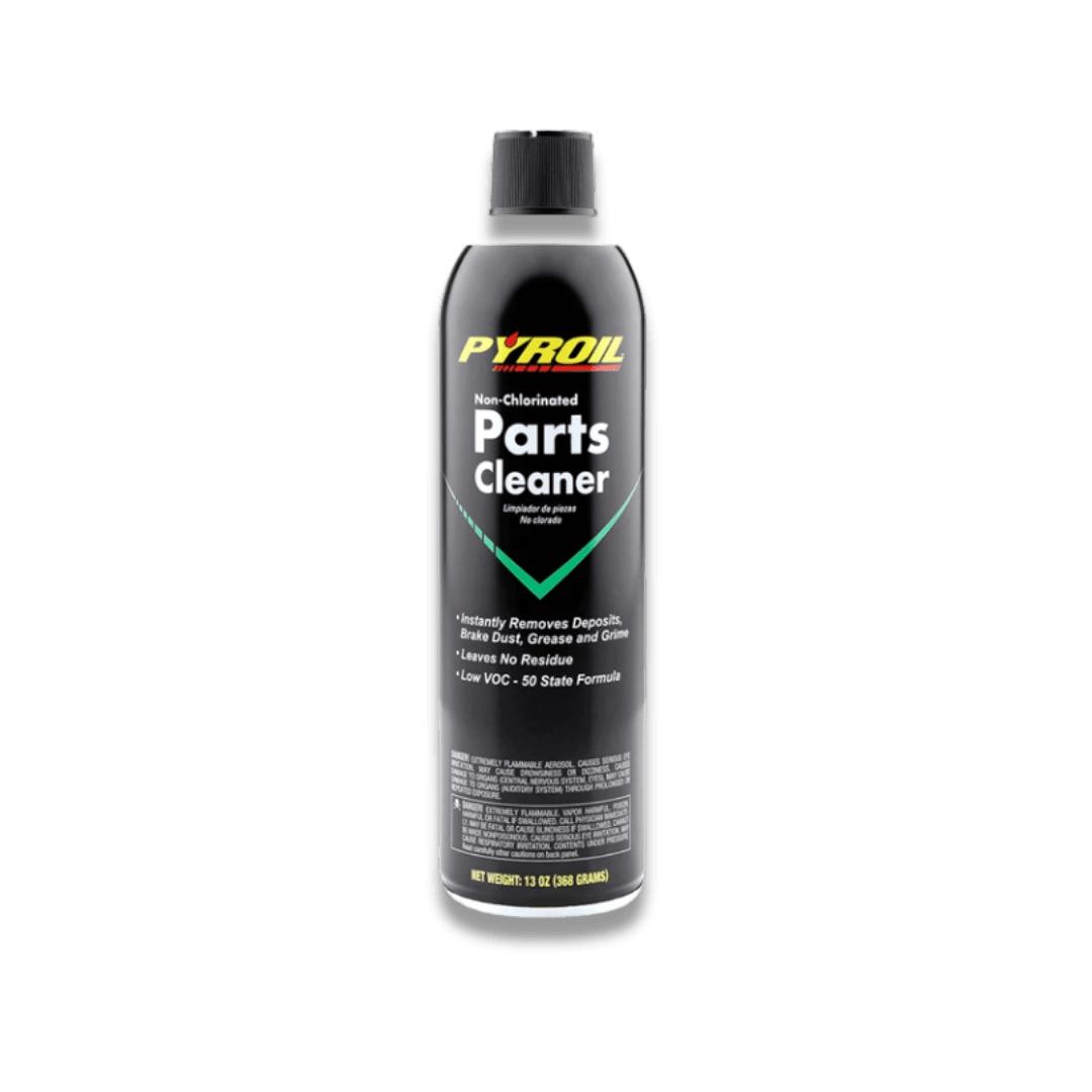 A bottle of Hi - Tech Brake Parts Cleaner on a white background.