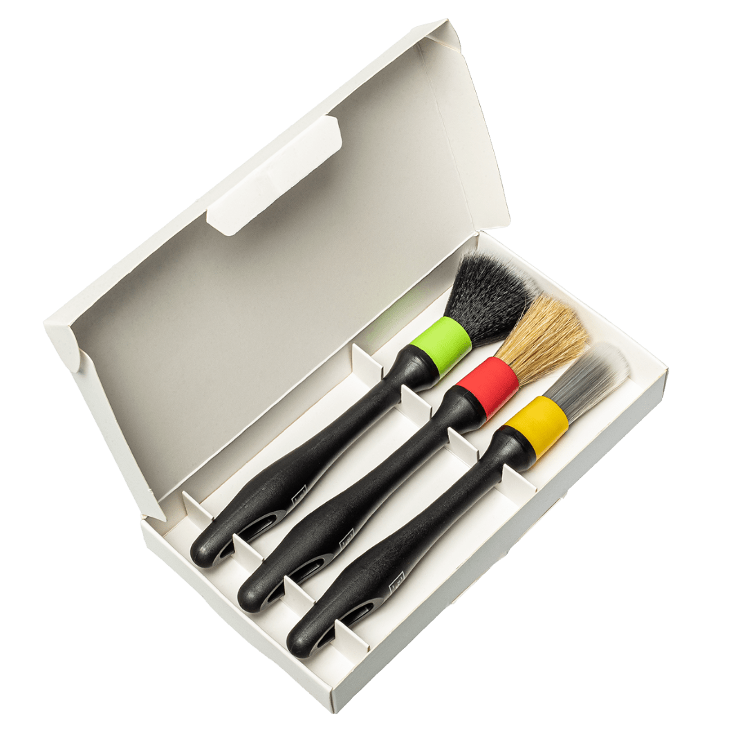 A bottle of Koch Chemie Interior Detail Brush Set on a white background.