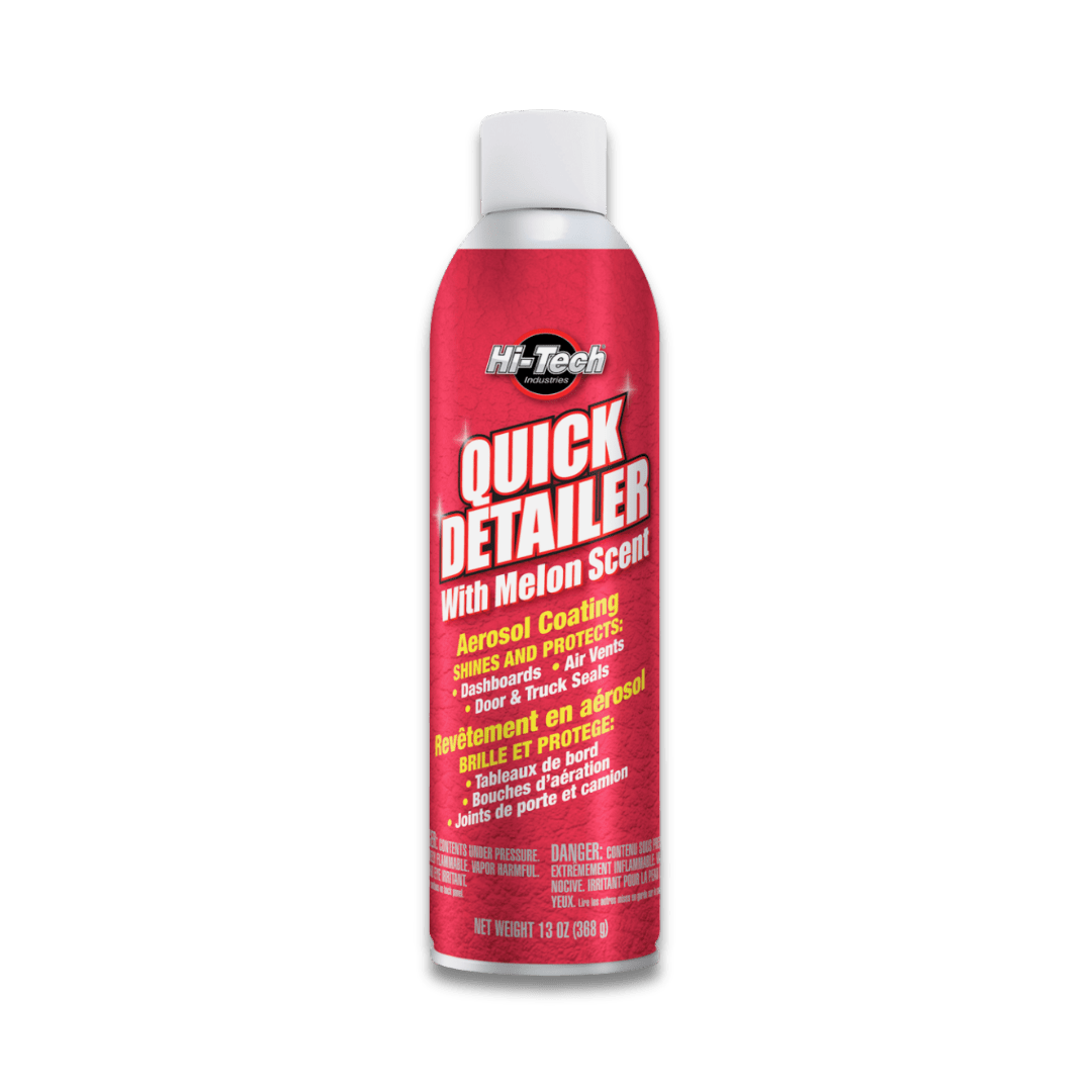 A bottle of Hi - Tech Aerosol Quick Detailer on a white background.