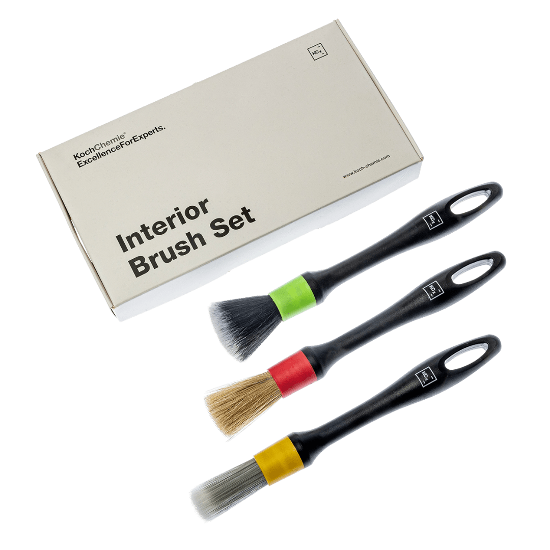 A bottle of Koch Chemie Interior Detail Brush Set on a white background.