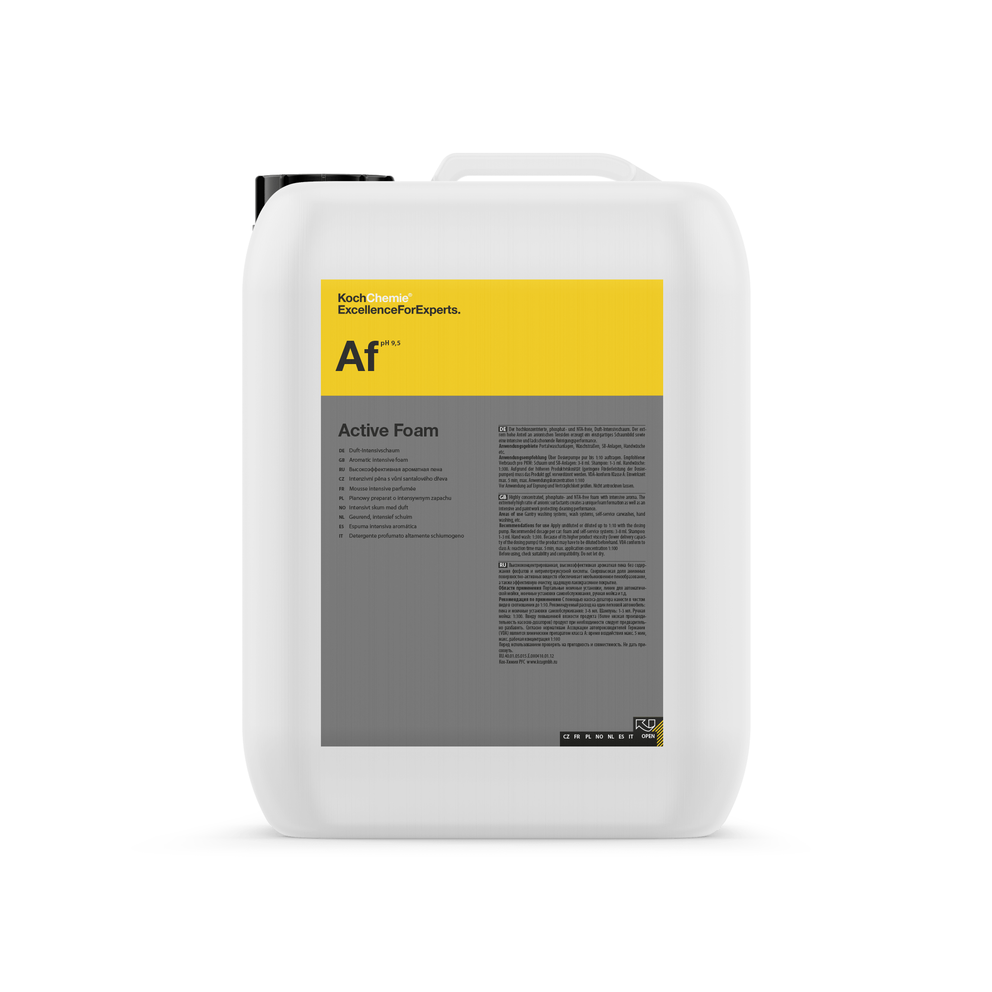 A bottle of Koch Chemie Af | Active Foam on a white background.
