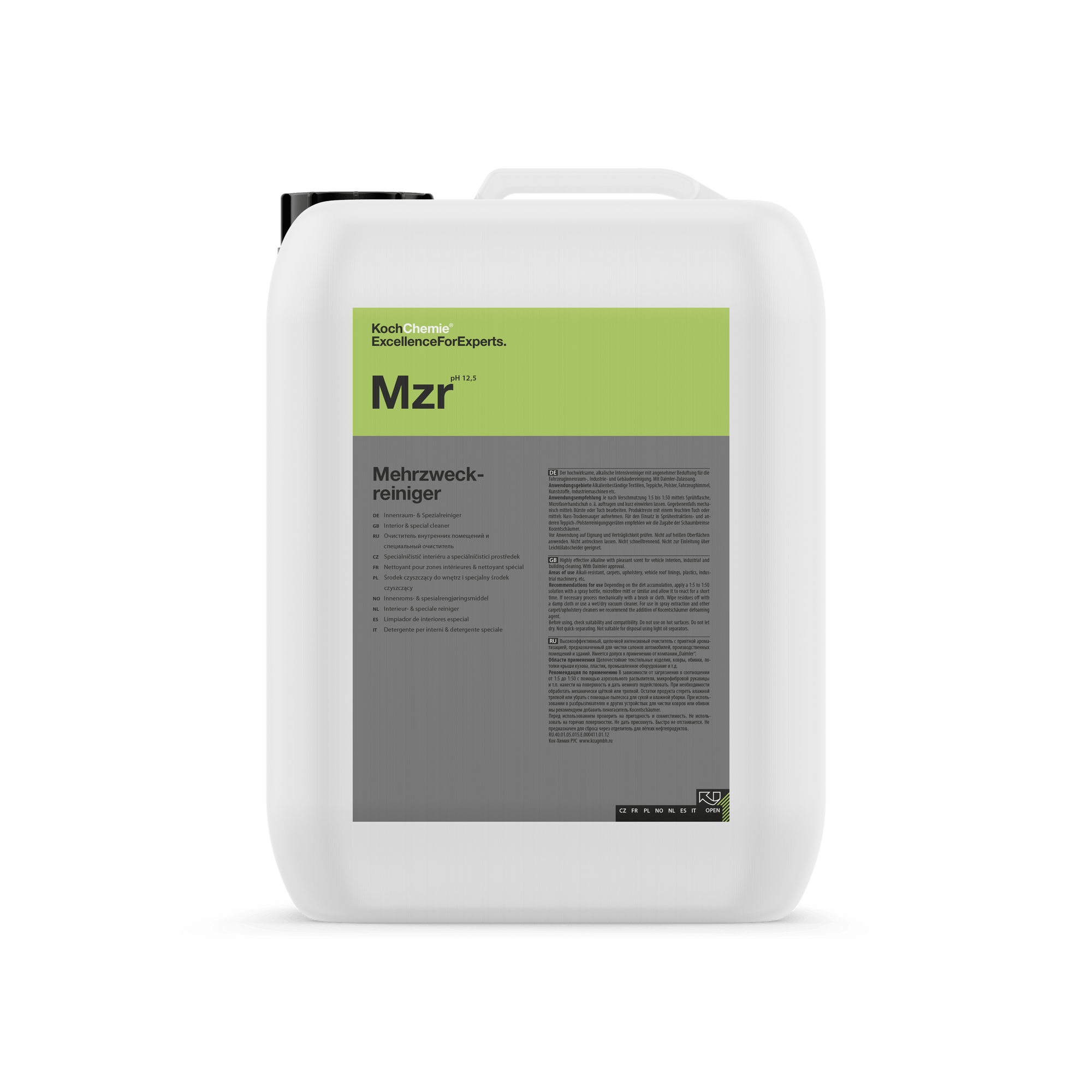 A bottle of Koch Chemie Mzr | Mehrzweckreiniger on a white background.