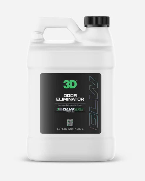 A bottle of 3D 3D | GLW SERIES | ODOR ELIMINATOR on a white background.
