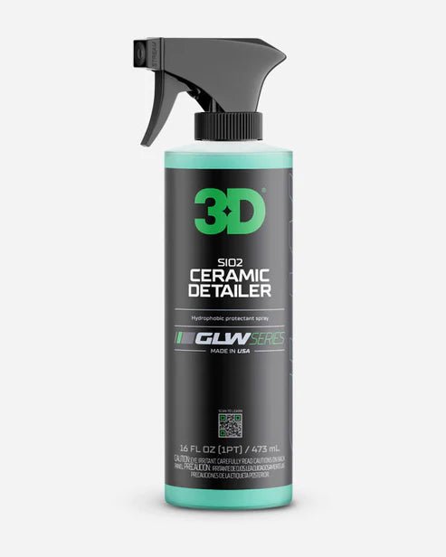 A bottle of 3D 3D | GLW SERIES | Si02 CERAMIC DETAILER on a white background.