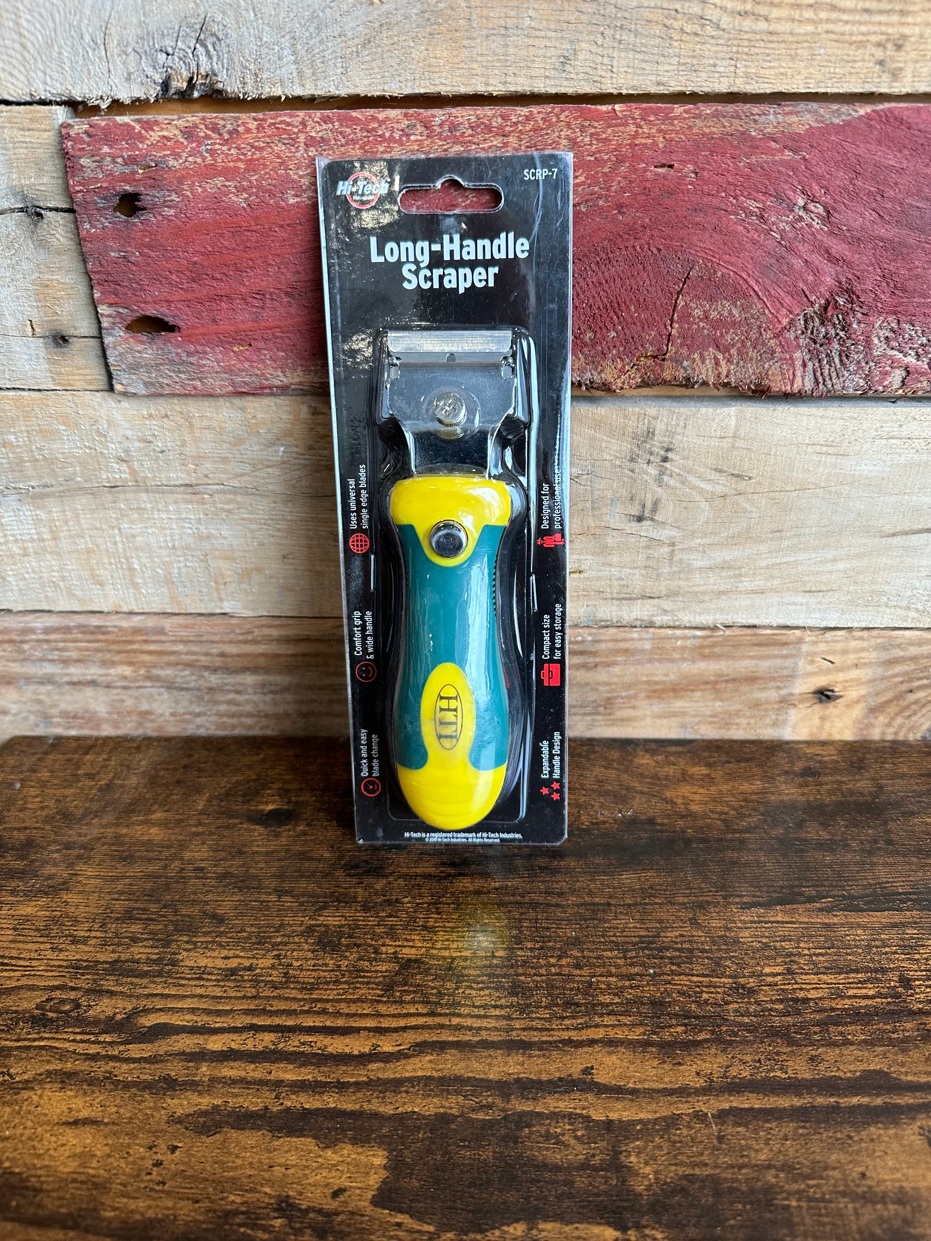 A bottle of Hi - Tech Deluxe Long Reach Scraper on a white background.