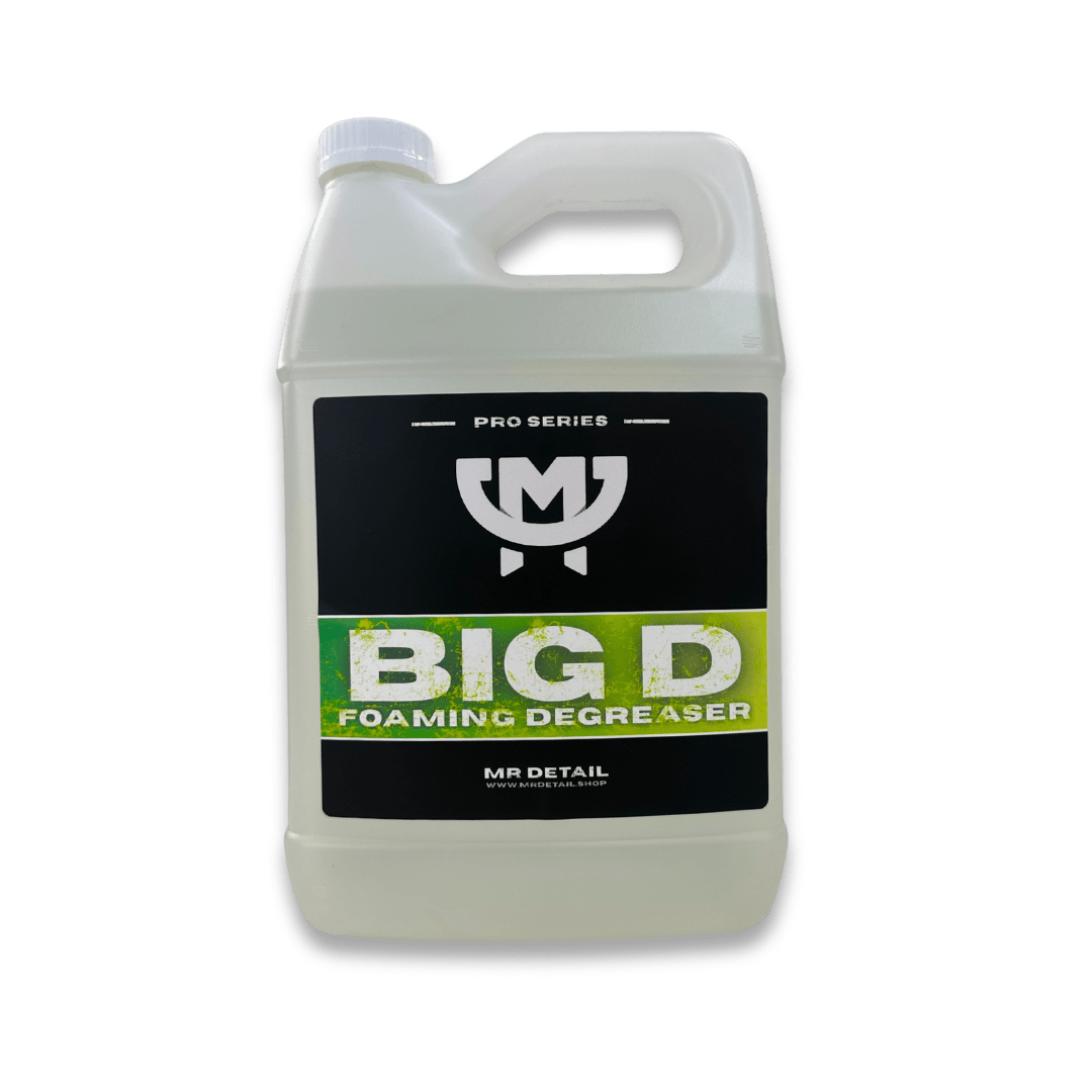 A bottle of Mr Detail BIG D on a white background.