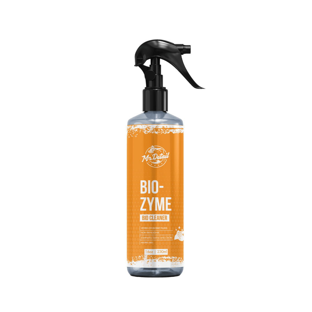A bottle of Mr Detail Bio - Zyme on a white background.