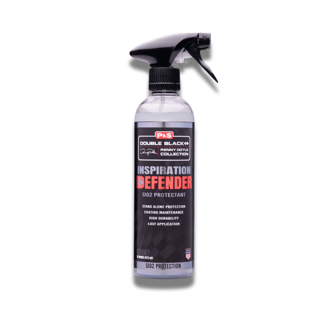 A bottle of P&S Inspiration Defender on a white background.