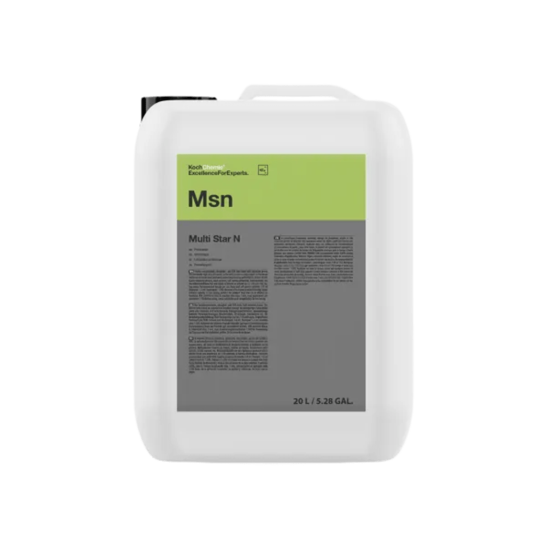 A bottle of Koch Chemie Msn | Multi Star N on a white background.