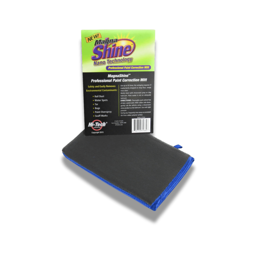 A bottle of Magna Shine Paint Correction Mitt on a white background.