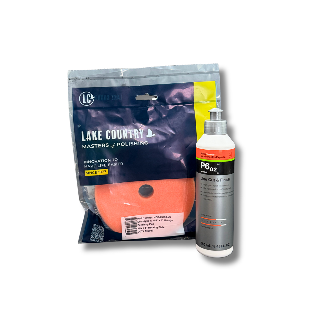 One-Step Correction Bundle — Koch Chemie One Cut & Finish + Lake Country HDO Pad