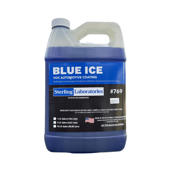 A bottle of Sterling Blue Ice on a white background.