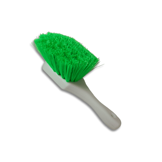 A bottle of Hi - Tech General Purpose Short Handle Brush - Green on a white background.
