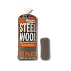 A bottle of Hi - Tech All Star Steel Wool Pads - 16 Count on a white background.