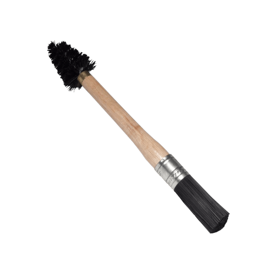 A bottle of Hi - Tech Dual Ended Brush on a white background.