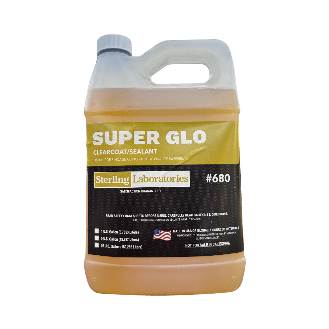 A bottle of Sterling Super Glo on a white background.
