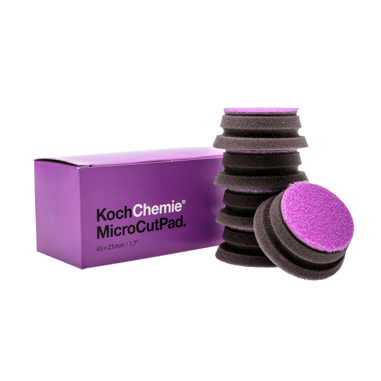 A bottle of Koch Chemie Micro Cut Pad on a white background.