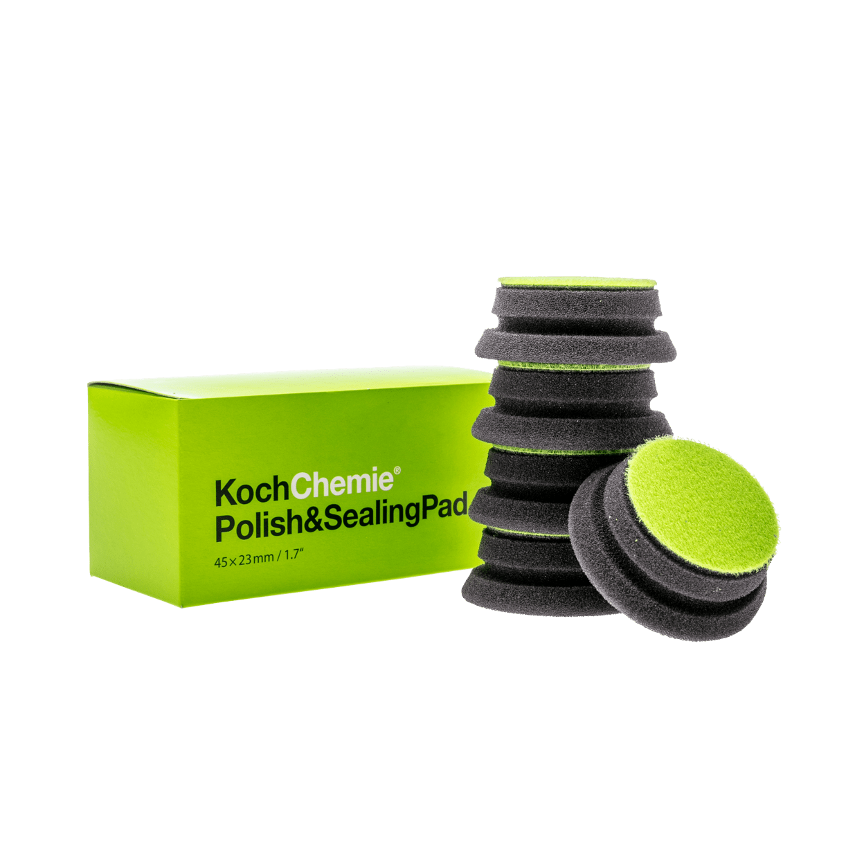 A bottle of Koch Chemie Polish & Sealing Pad on a white background.
