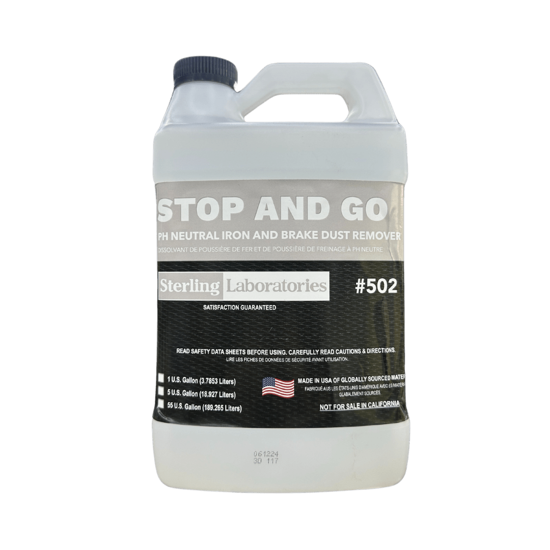 A bottle of Sterling Stop N Go on a white background.