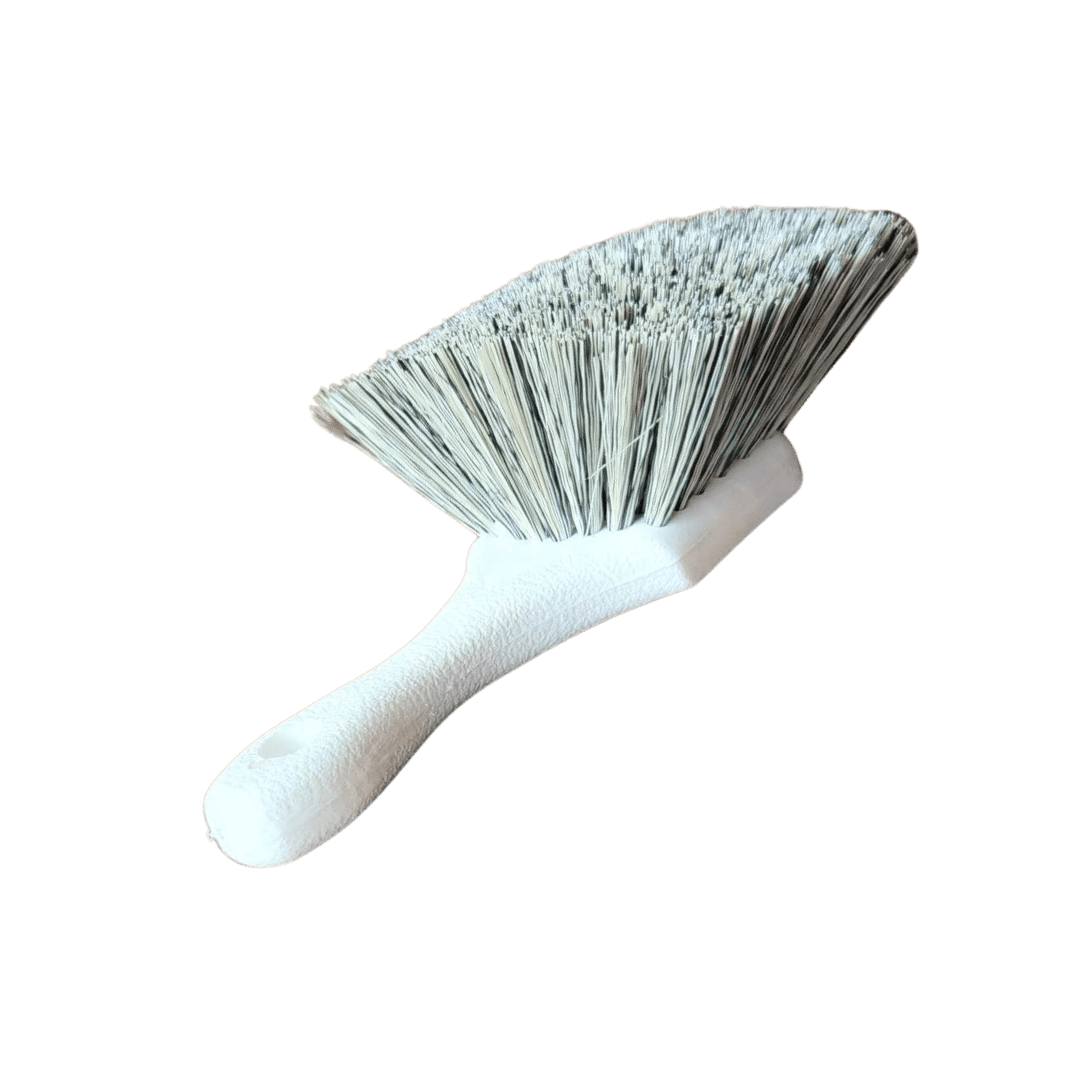 A bottle of Hi - Tech General Purpose Short Handle Brush - Salt and Pepper on a white background.