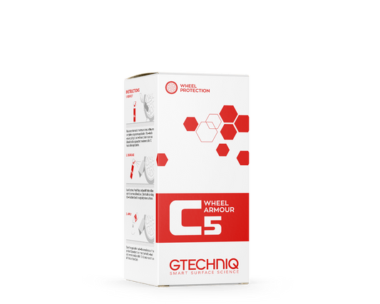 A bottle of GTechniq GTECHNIQ | C5 WHEEL ARMOUR on a white background.
