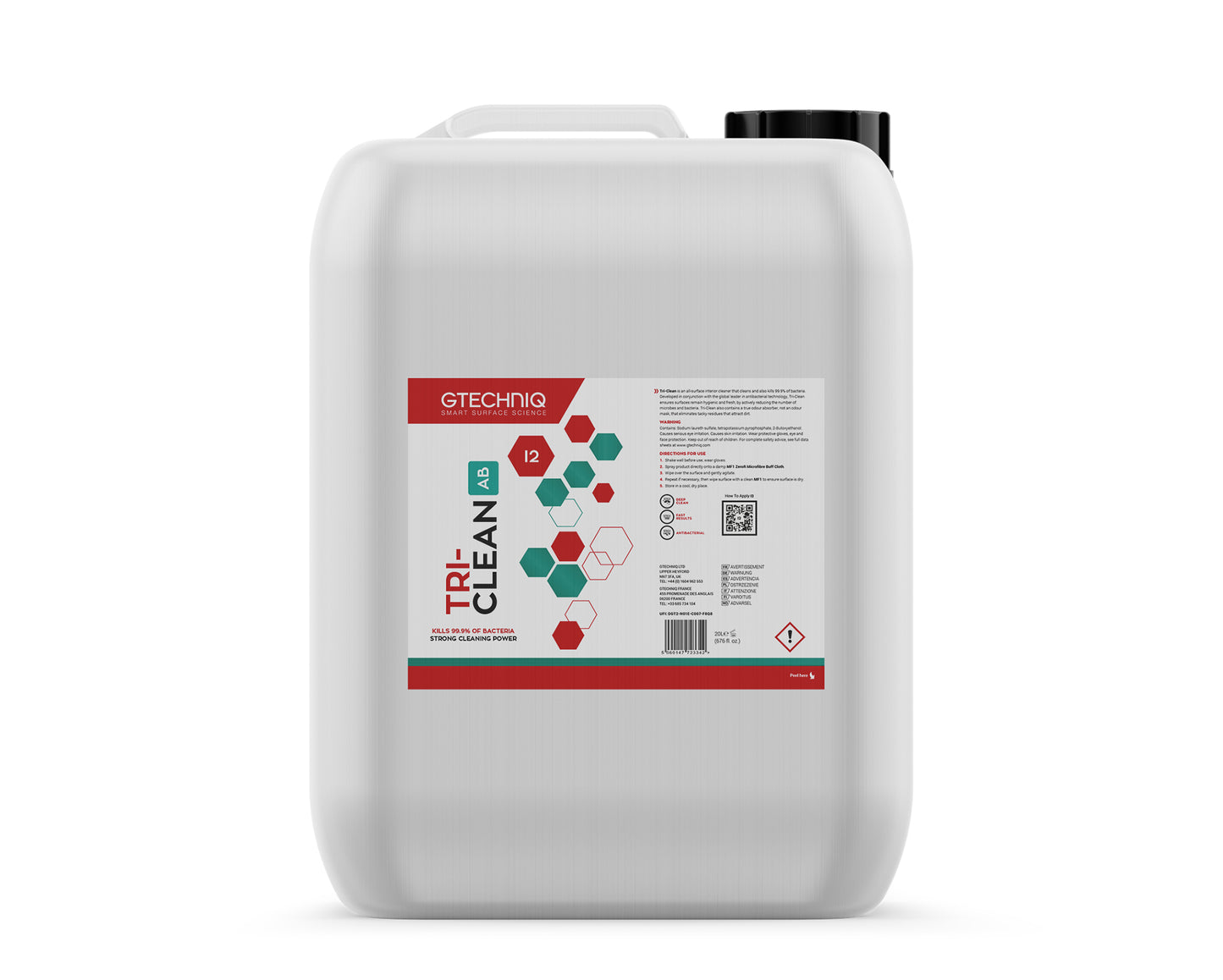 A bottle of GTechniq GTECHNIQ | I2 TRI - CLEAN on a white background.