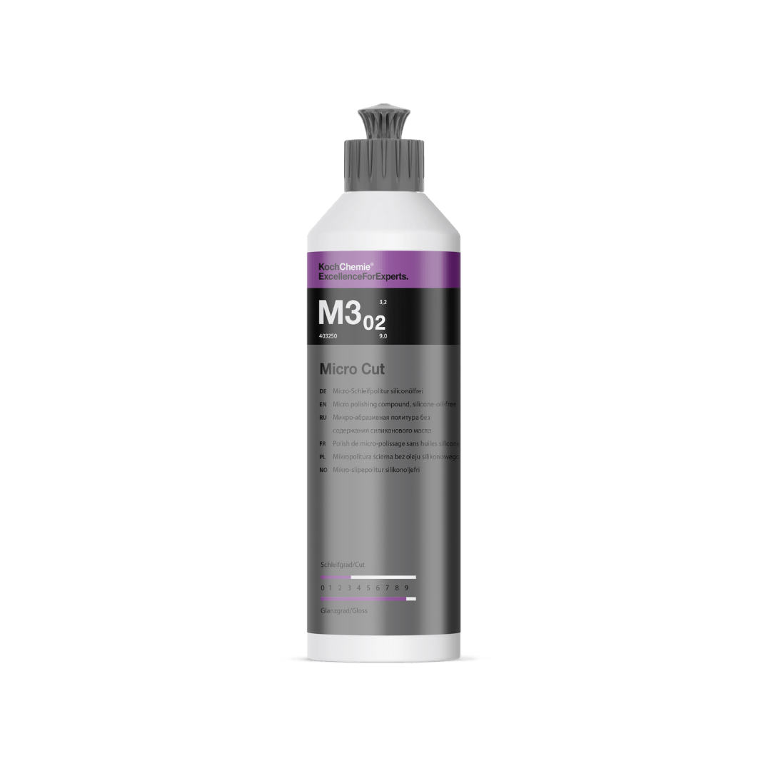 A bottle of Koch Chemie M3.02 | Micro Cut M3.02 on a white background.