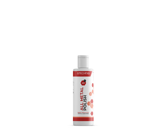 A bottle of GTechniq GTECHNIQ | M1 ALL METAL POLISH on a white background.