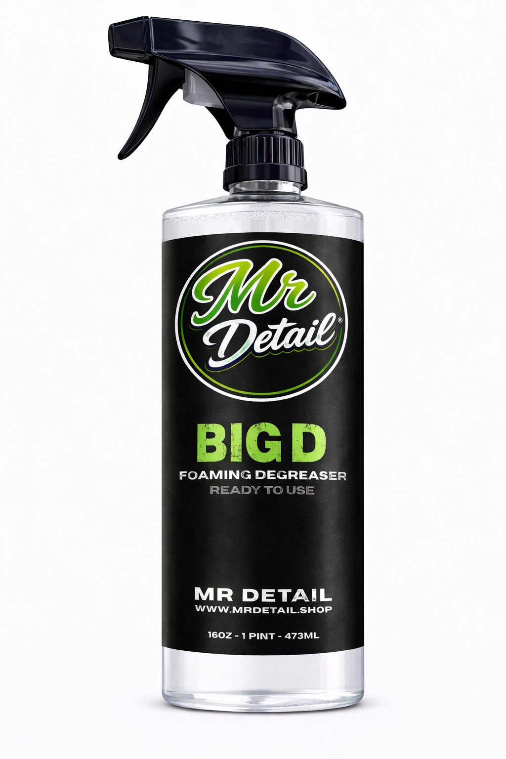 32oz bottle of Mr Detail Big D Strong fast acting automotive Foaming Degreaser 