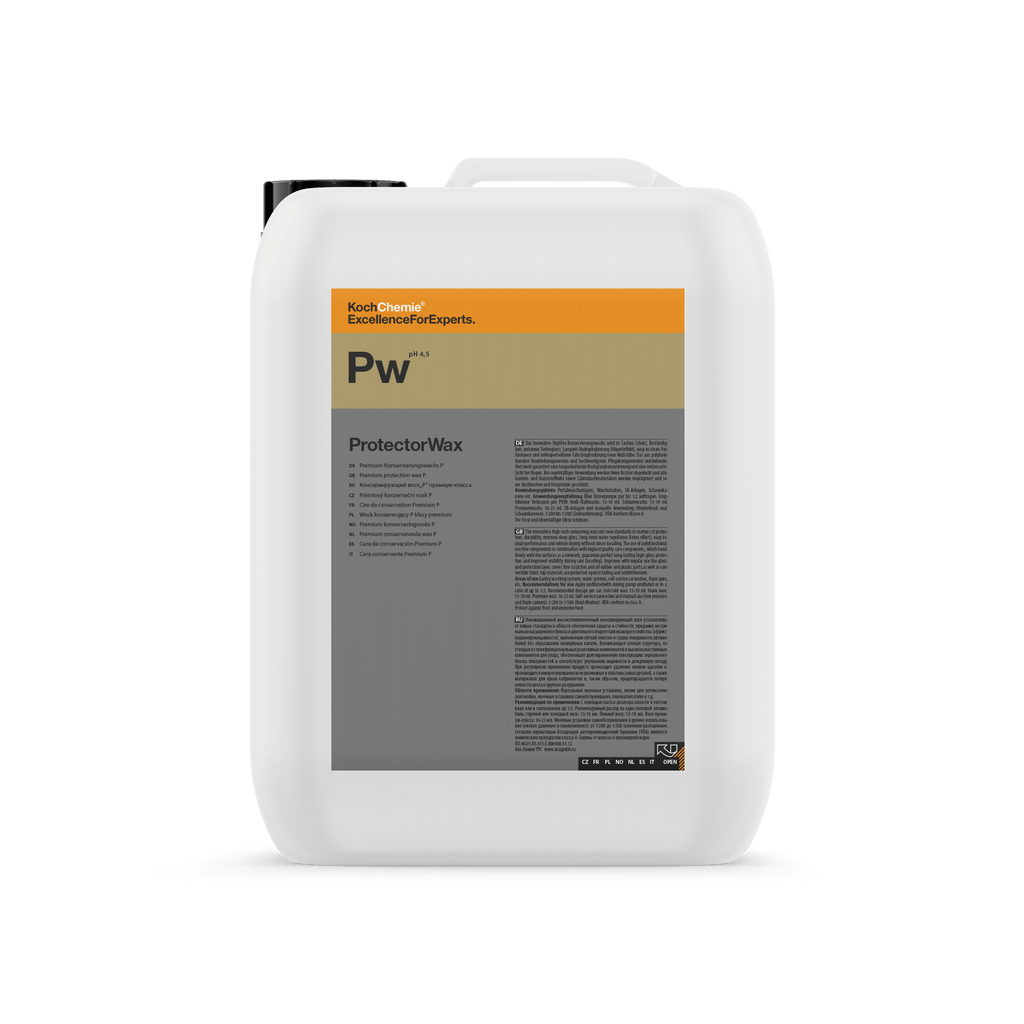 A bottle of Koch Chemie Pw | Protector Wax on a white background.