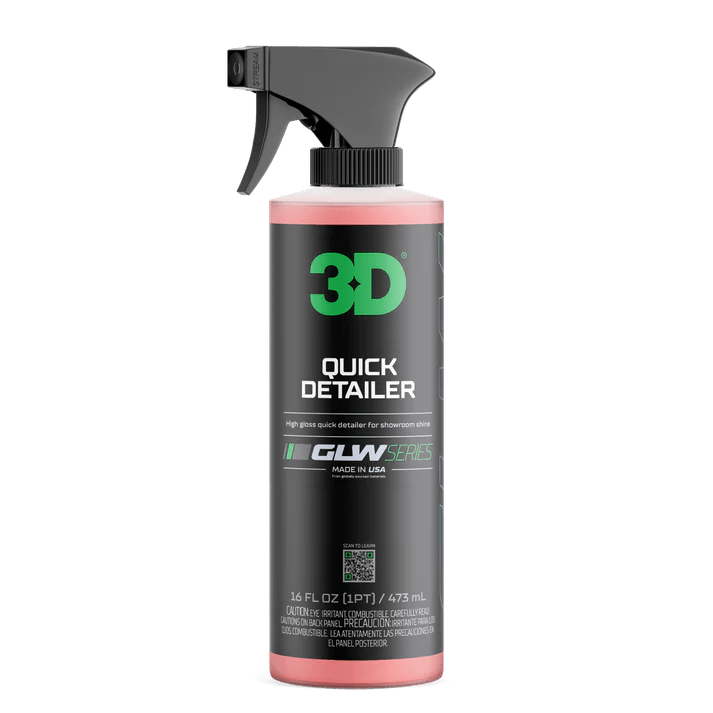 A bottle of 3D 3D | GLW SERIES | QUICK DETAILER on a white background.