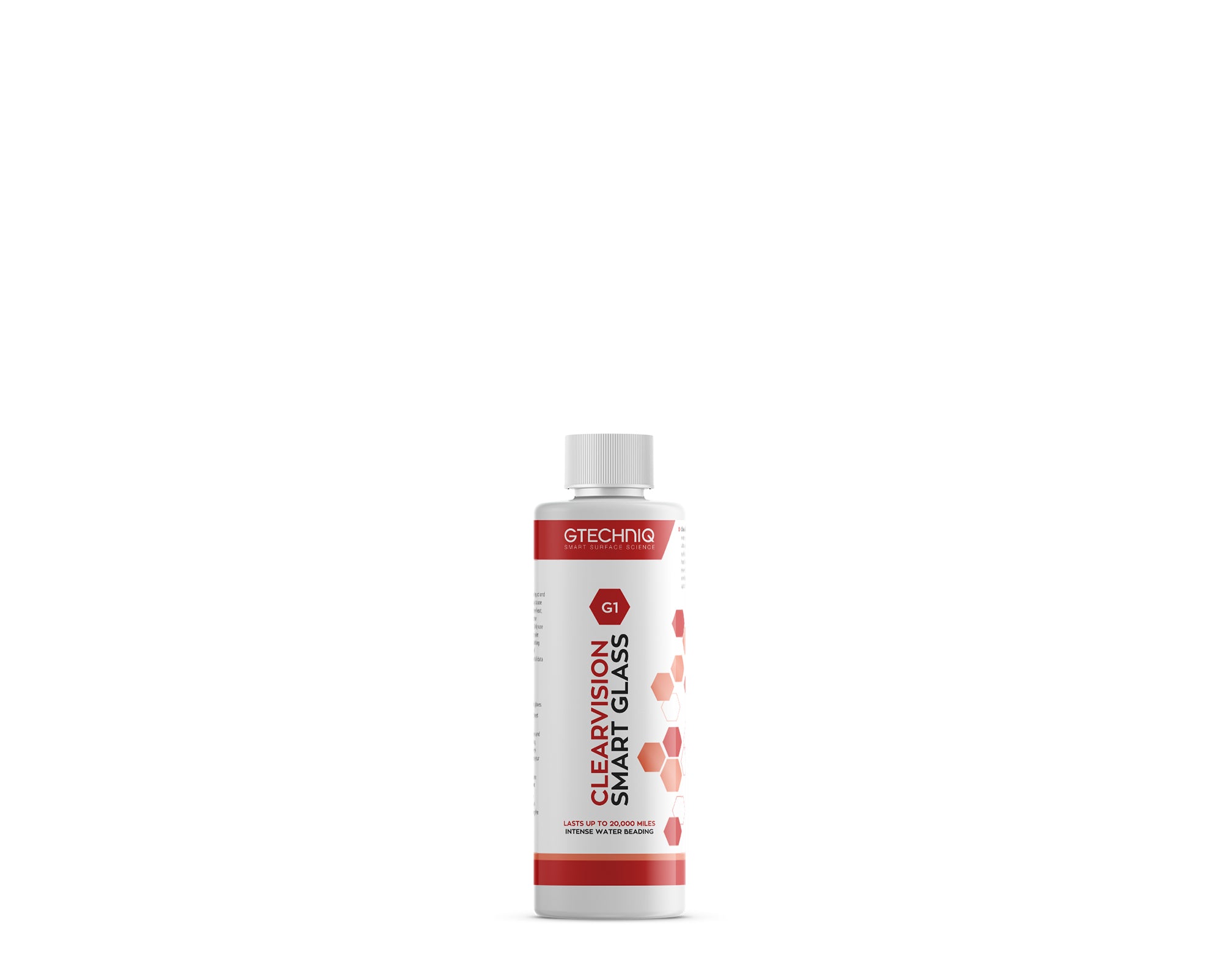 A bottle of GTechniq GTECHNIQ | G1 CLEAR VISION SMART GLASS on a white background.