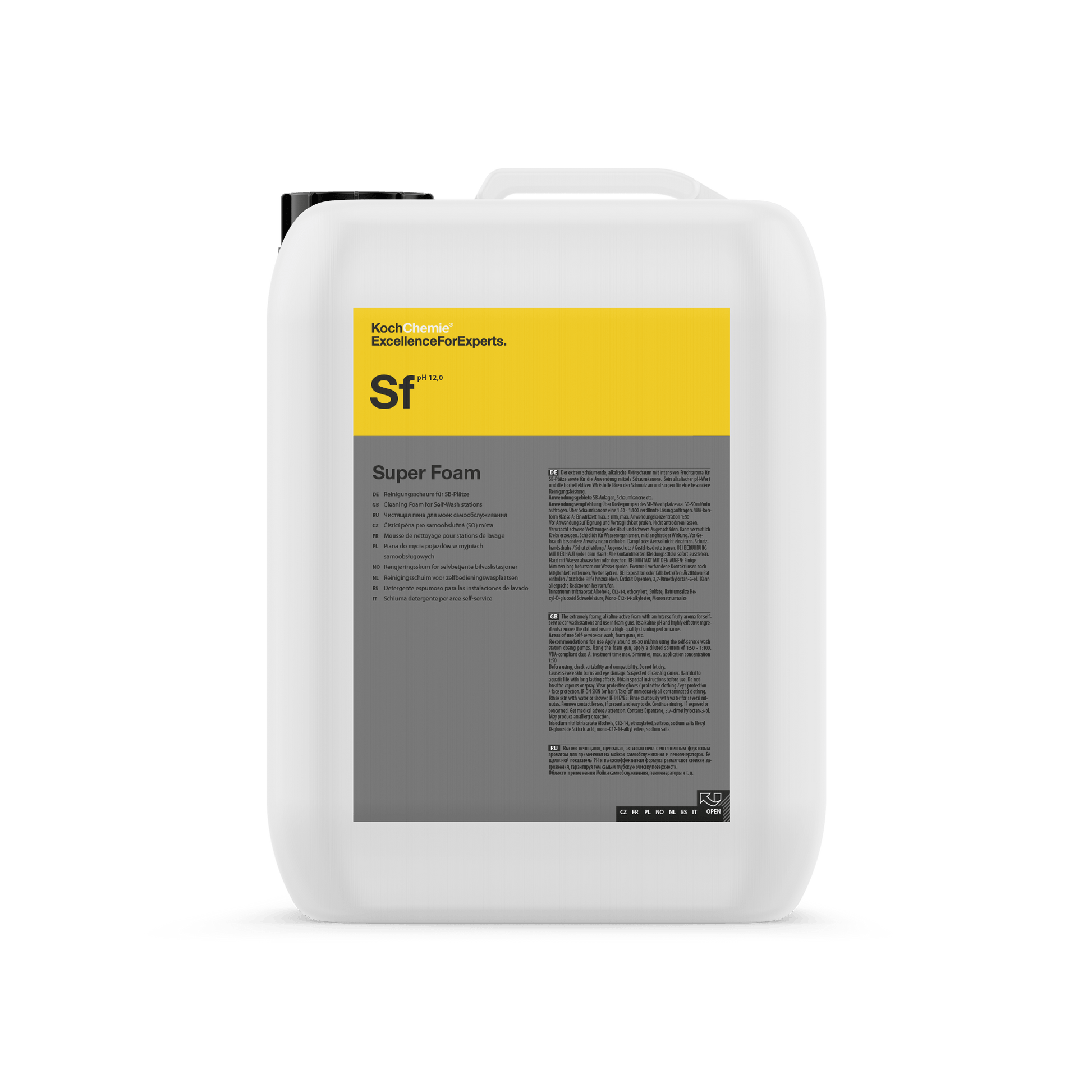 A bottle of Koch Chemie Sf | Super Foam on a white background.