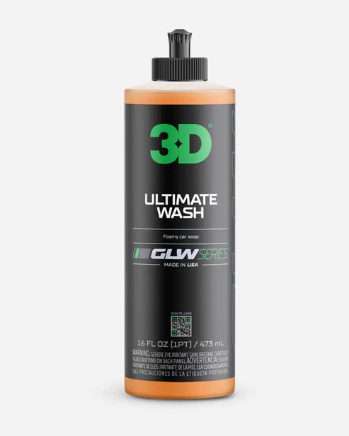 A bottle of 3D 3D | GLW SERIES | ULTIMATE WASH on a white background.