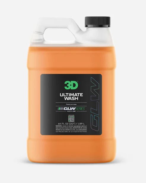 A bottle of 3D 3D | GLW SERIES | ULTIMATE WASH on a white background.