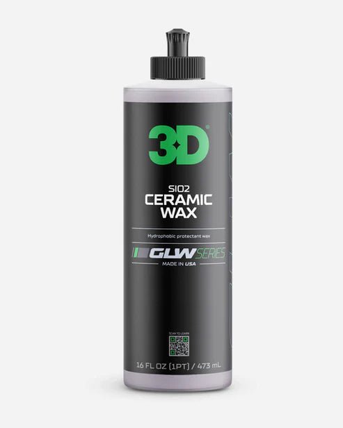 A bottle of 3D 3D | GLW SERIES | SiO2 CERAMIC WAX on a white background.