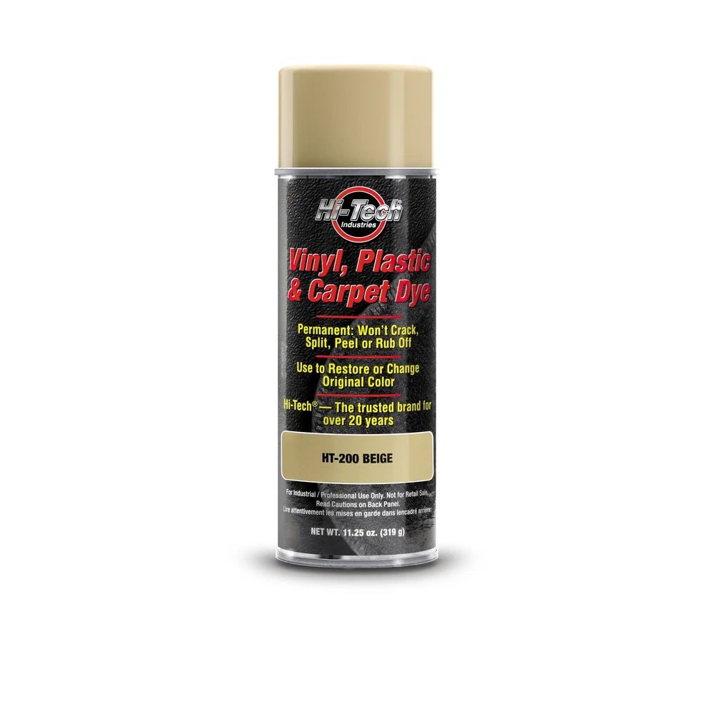A bottle of Hi - Tech Vinyl, Plastic, and Carpet Dye on a white background.