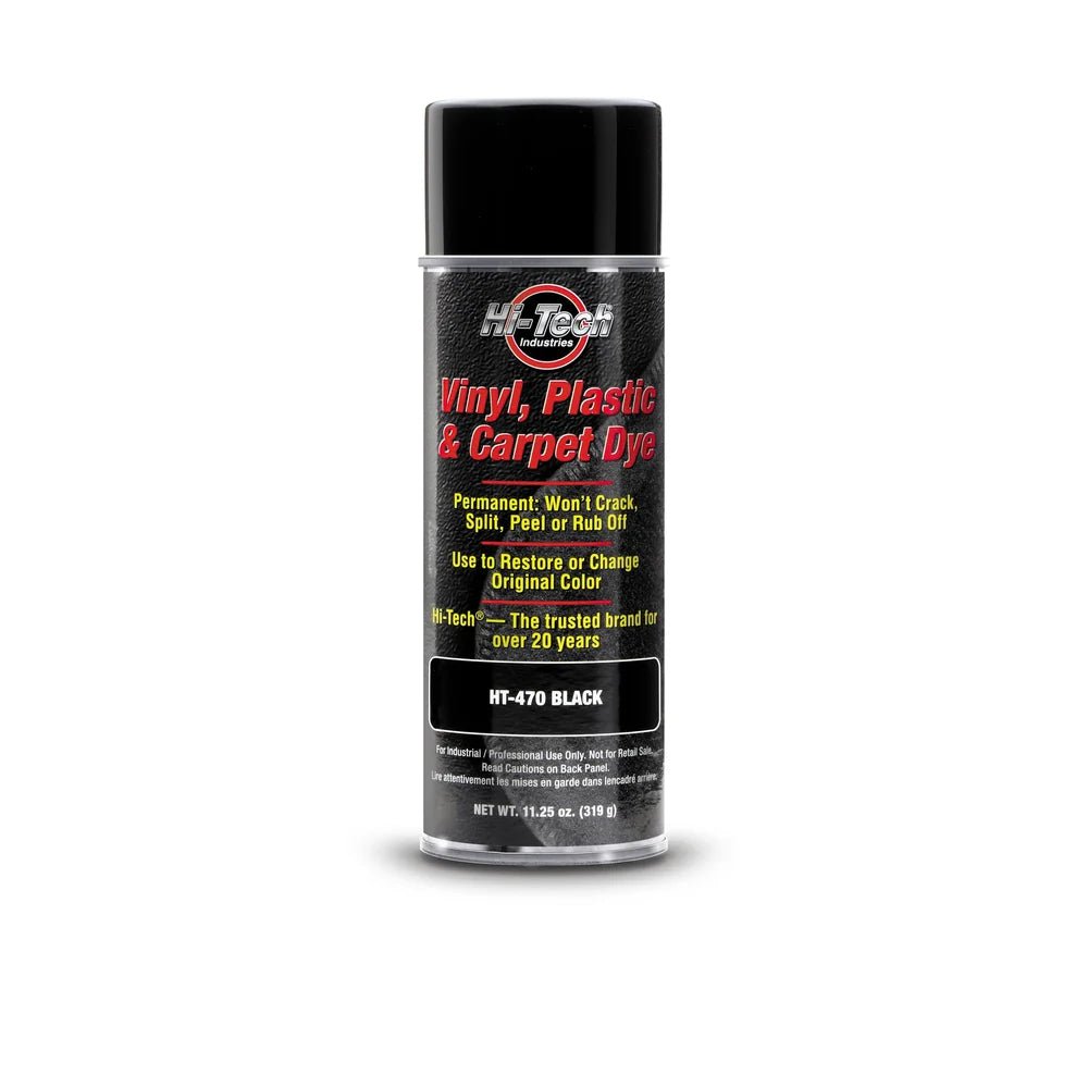 A bottle of Hi - Tech Vinyl, Plastic, and Carpet Dye on a white background.