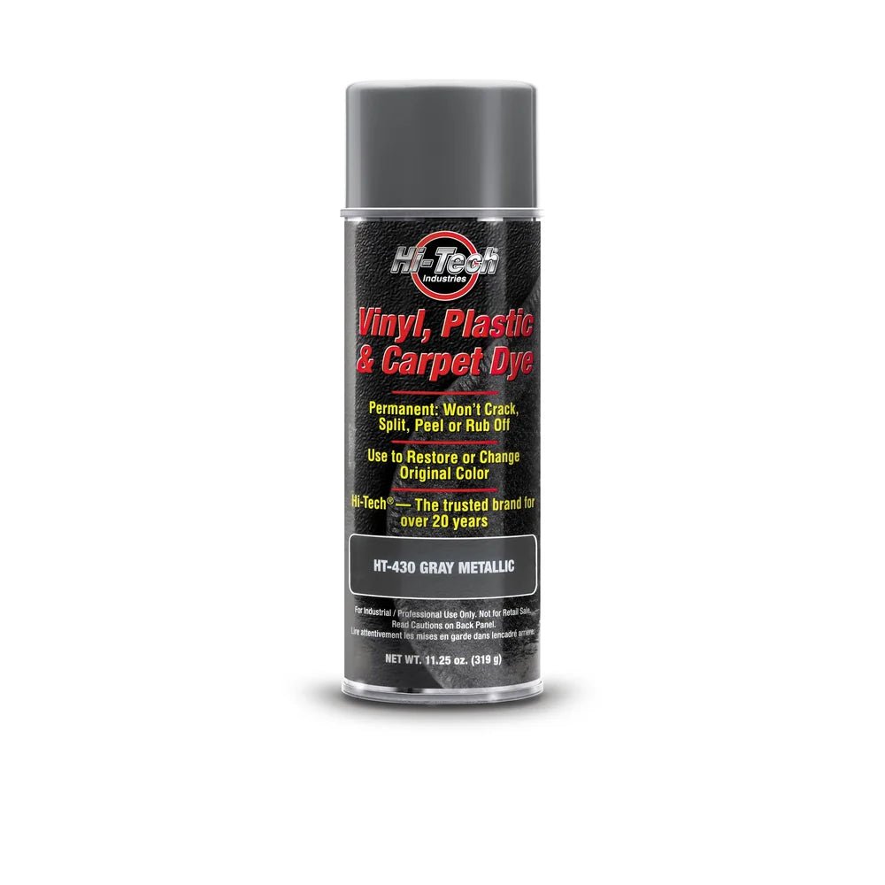 A bottle of Hi - Tech Vinyl, Plastic, and Carpet Dye on a white background.