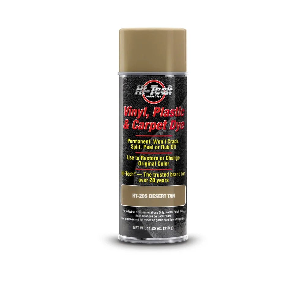 A bottle of Hi - Tech Vinyl, Plastic, and Carpet Dye on a white background.