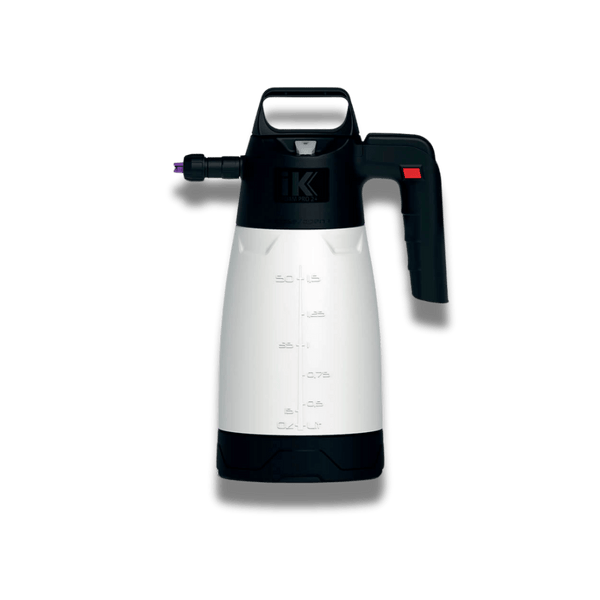 A bottle of IK FOAM PRO 2+ on a white background.