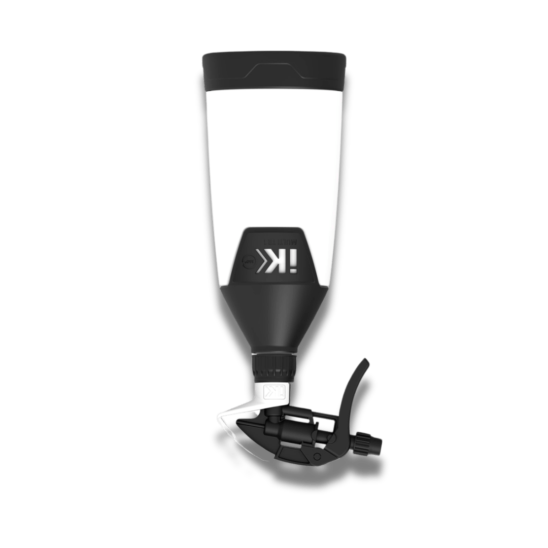 A bottle of IK MULTI TR 1 360° on a white background.