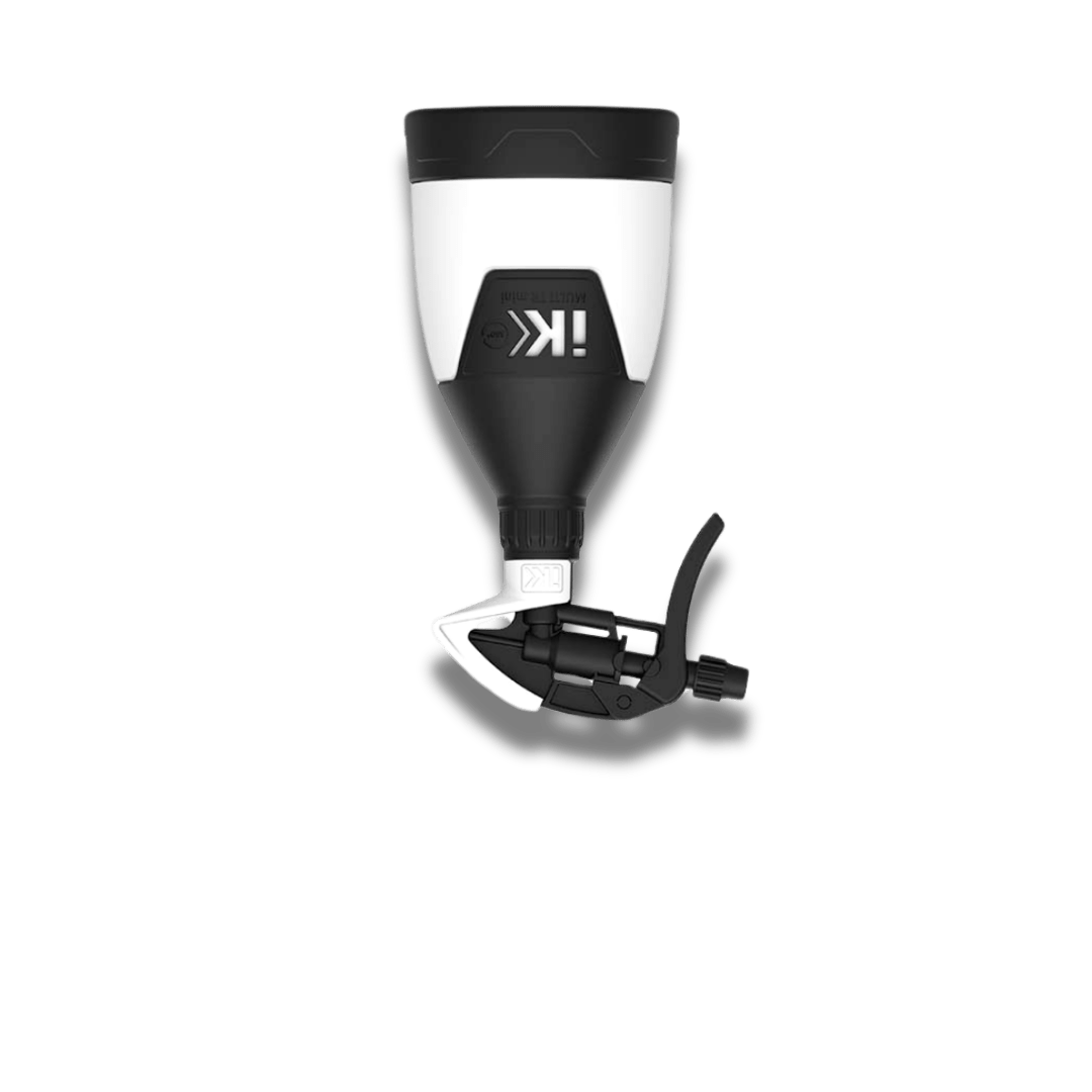 A bottle of IK MULTI TR MINI 360° on a white background.