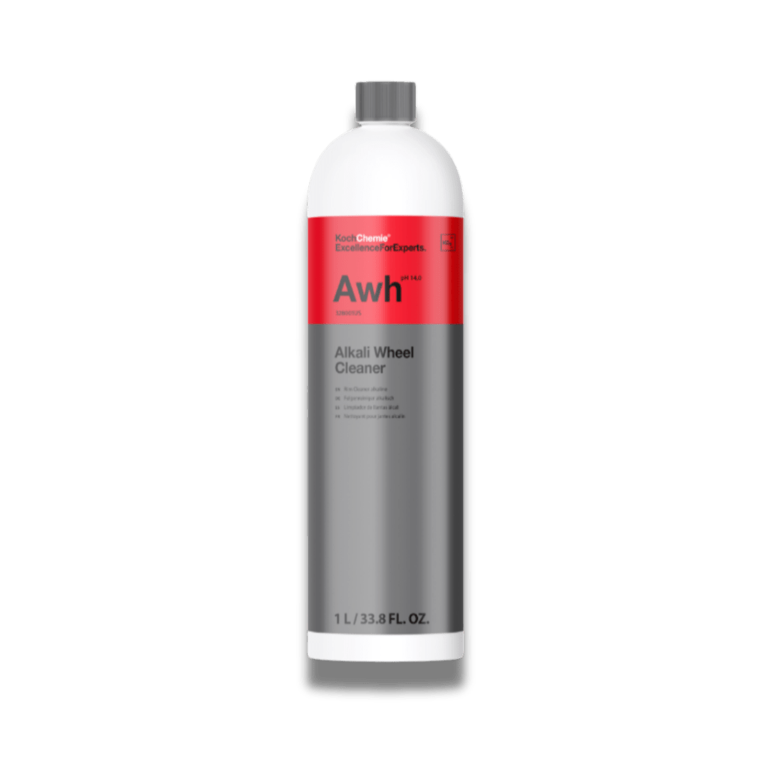 A bottle of Koch Chemie Awh | Alkali Wheel Cleaner on a white background.