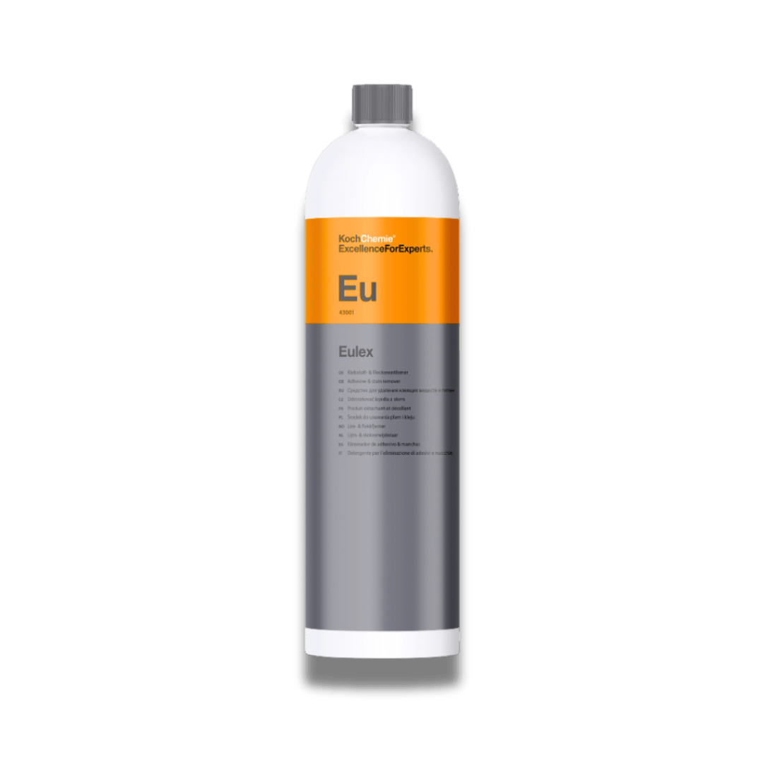 A bottle of Koch Chemie Eu | Eulex on a white background.
