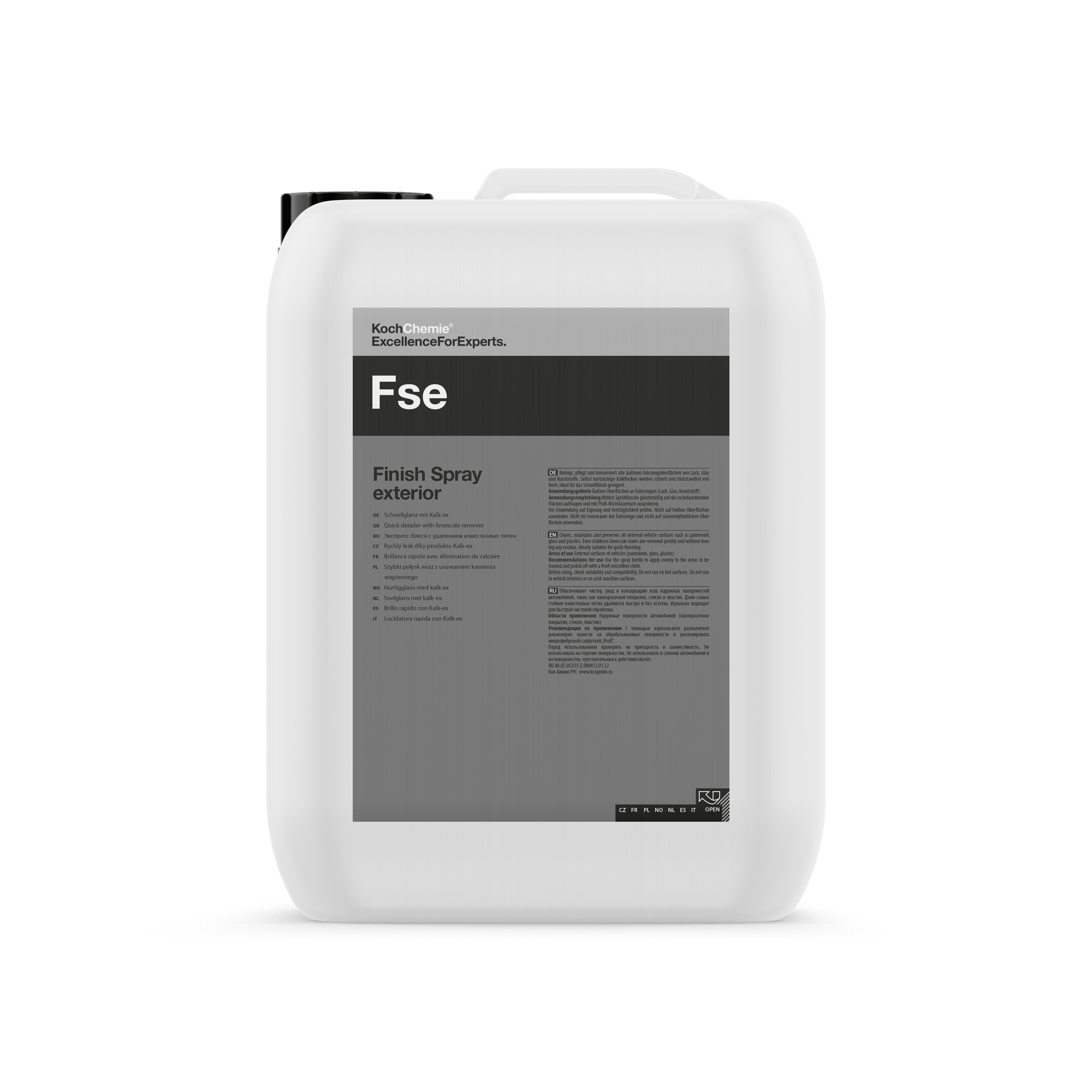 A bottle of Koch Chemie Fse | Finish Spray Exterior on a white background.